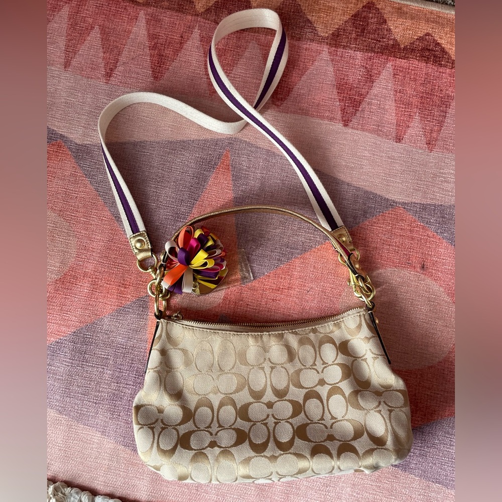 Coach Poppy Bag w/Charms and Double Straps - Picture 2 of 8